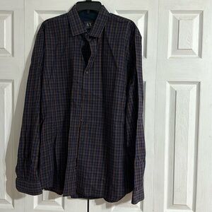 Men's A|X Armani Exchange Slim Fit Coupe Cintree Plaid Long Size XXL